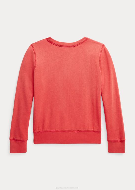 styrbord rød børn Ralph Lauren spa-frotté sweatshirt med sejlapplikationer Z426B7116