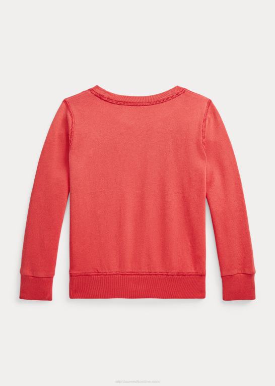 styrbord rød børn Ralph Lauren spa-frotté sweatshirt med sejlapplikationer Z426B9954