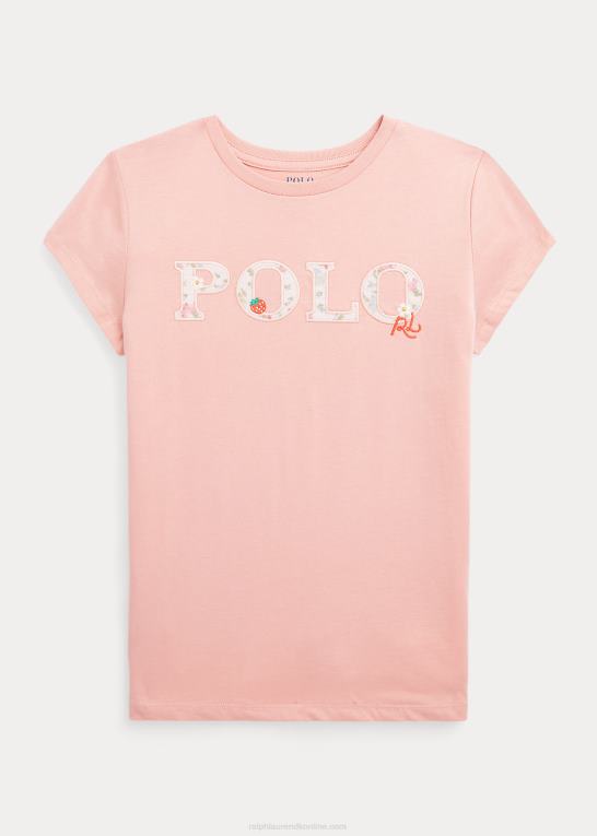 adirondack rose børn Ralph Lauren T-shirt i bomuldsjersey med blomsterlogo Z426B7068
