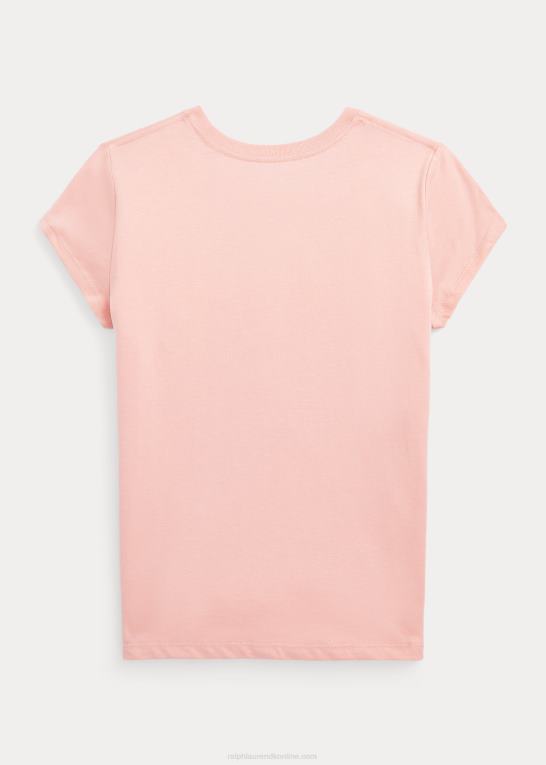 adirondack rose børn Ralph Lauren T-shirt i bomuldsjersey med blomsterlogo Z426B7068