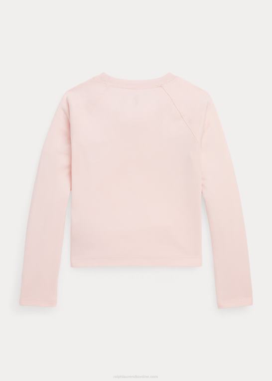 akacie lyserød børn Ralph Lauren jersey langærmet t-shirt i stretch Z426B7452