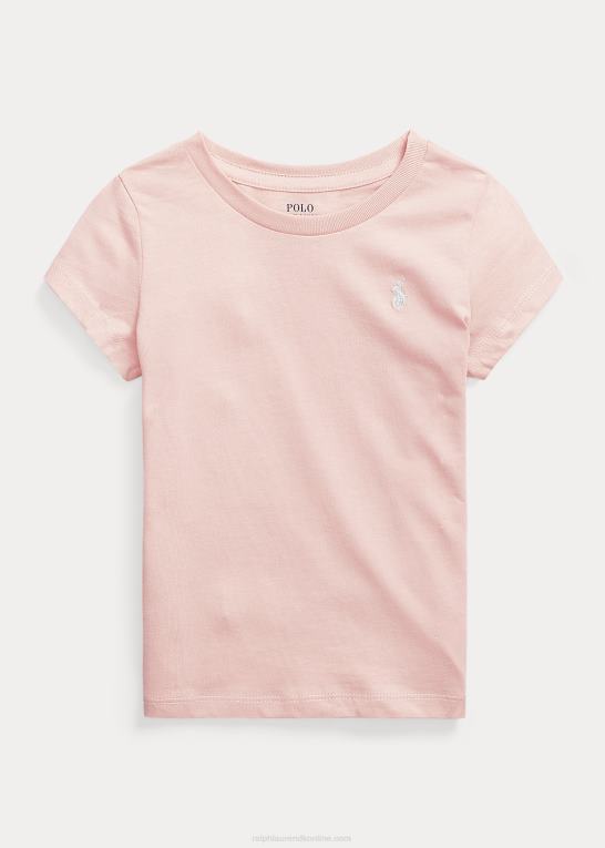 antydning af pink børn Ralph Lauren T-shirt i bomuldsjersey Z426B6906