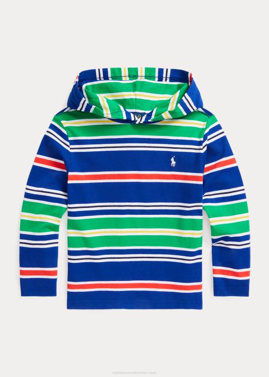 arv kongelig multi børn Ralph Lauren stribet bomuldsjersey hættetrøje Z426B5805