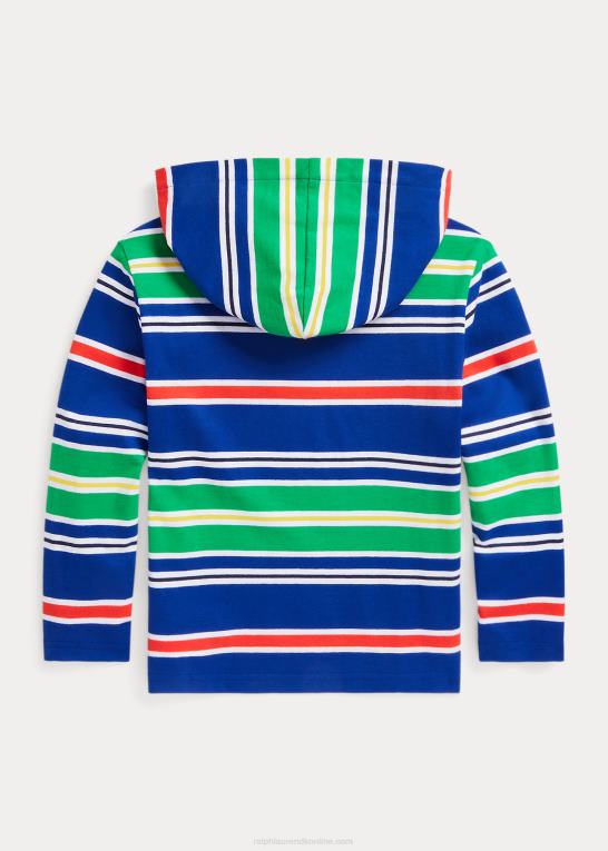 arv kongelig multi børn Ralph Lauren stribet bomuldsjersey hættetrøje Z426B5805
