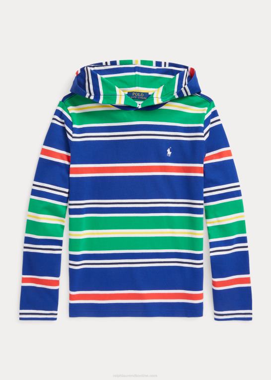 arv kongelig multi børn Ralph Lauren stribet bomuldsjersey hættetrøje Z426B6176