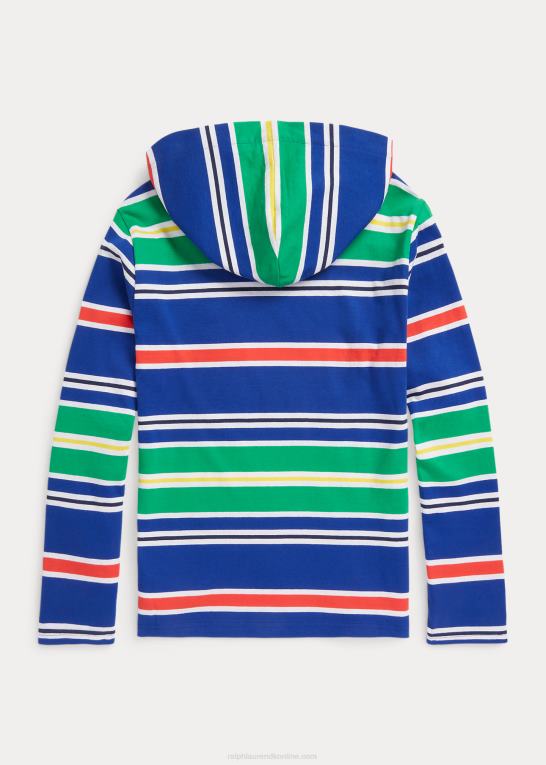 arv kongelig multi børn Ralph Lauren stribet bomuldsjersey hættetrøje Z426B6176