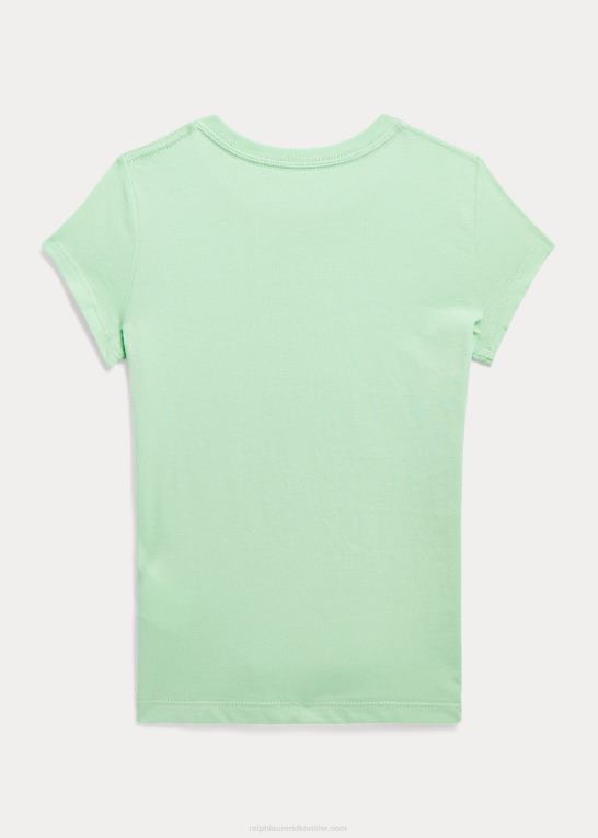 atrium grøn børn Ralph Lauren T-shirt i bomuldsjersey med stor pony-logo Z426B6801