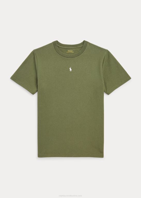 børn Ralph Lauren T-shirt med rund hals i bomuldsjersey Z426B6656