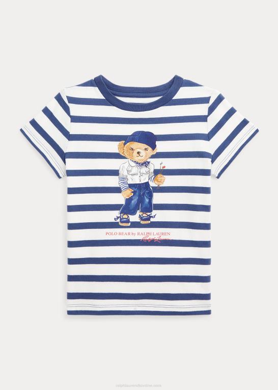 børn Ralph Lauren polobjørn stribet bomuldstrøje Z426B7402