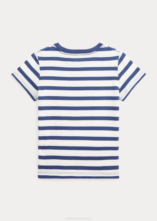 børn Ralph Lauren polobjørn stribet bomuldstrøje Z426B7402