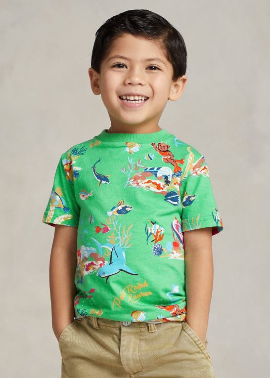 bearwaiian klassisk kelly børn Ralph Lauren polo bear bomuldsjersey t-shirt Z426B5654