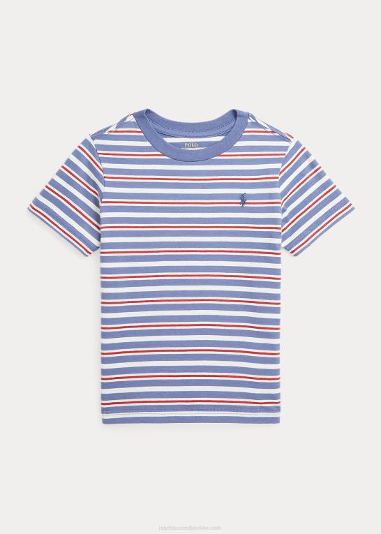 capri blå multi børn Ralph Lauren stribet T-shirt i bomuldsjersey Z426B6504