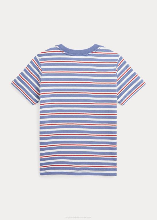 capri blå multi børn Ralph Lauren stribet T-shirt i bomuldsjersey Z426B6504