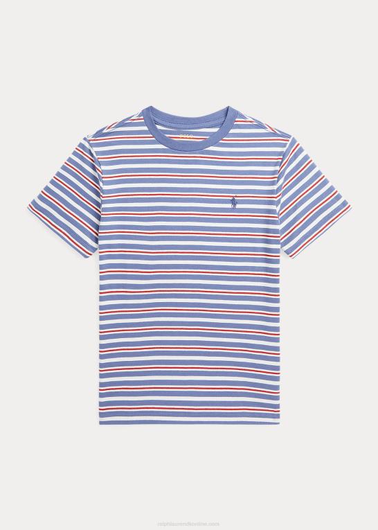 capri blå multi børn Ralph Lauren stribet T-shirt i bomuldsjersey Z426B6659