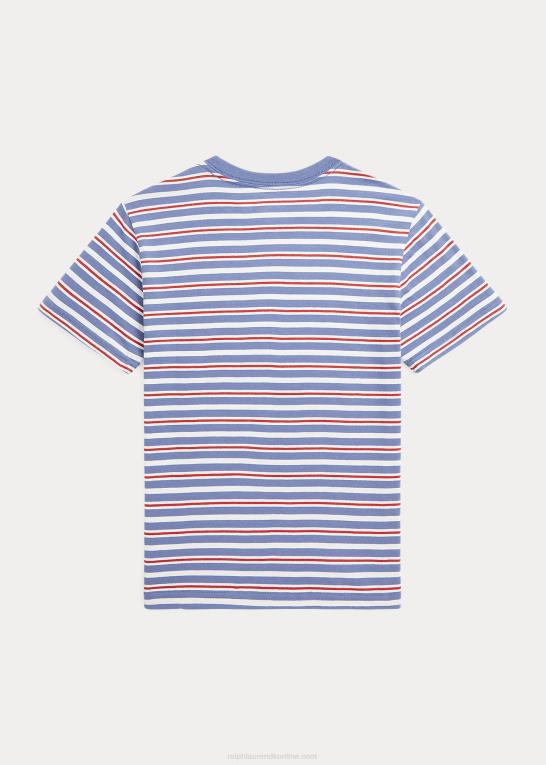 capri blå multi børn Ralph Lauren stribet T-shirt i bomuldsjersey Z426B6659