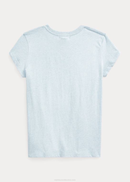 chambray lyng børn Ralph Lauren jersey af hestebomuld Z426B7538