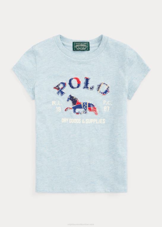 chambray lyng børn Ralph Lauren jersey af hestebomuld Z426B9988