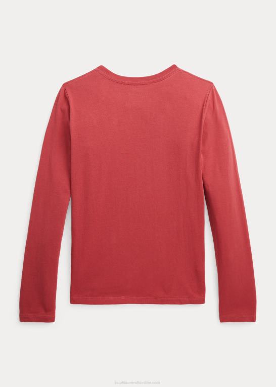 chili peber børn Ralph Lauren T-shirt i bomuldsjersey Z426B7218