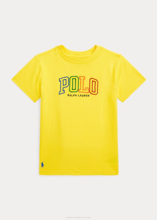 citronknus børn Ralph Lauren T-shirt i bomuldsjersey med logo Z426B6433