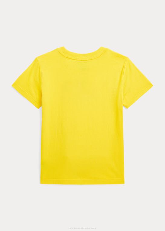citronknus børn Ralph Lauren T-shirt i bomuldsjersey med logo Z426B6433