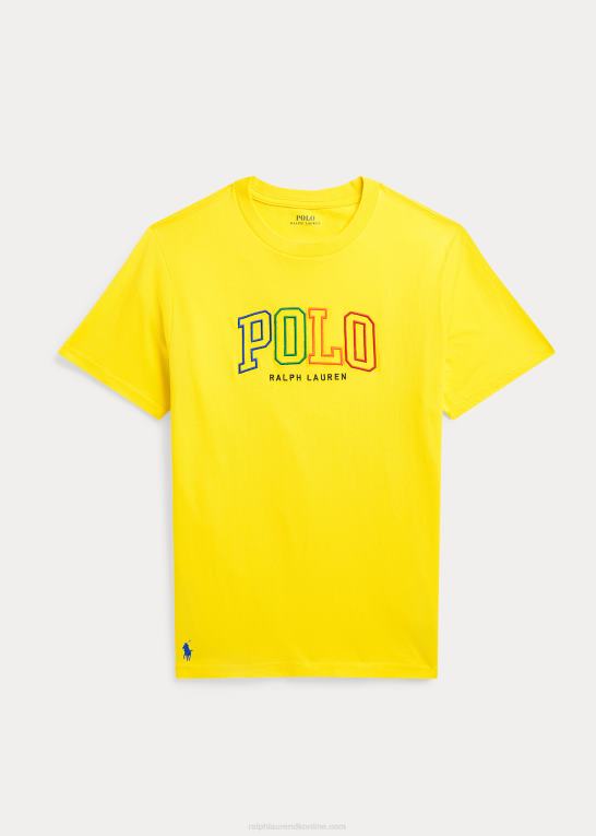 citronknus børn Ralph Lauren T-shirt i bomuldsjersey med logo Z426B6561
