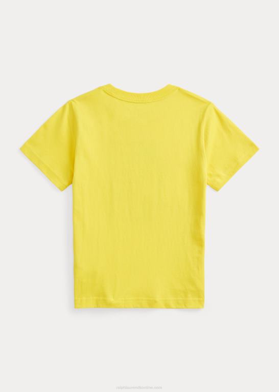 citronknus børn Ralph Lauren farveskiftende T-shirt i bomuldsjersey Z426B9785