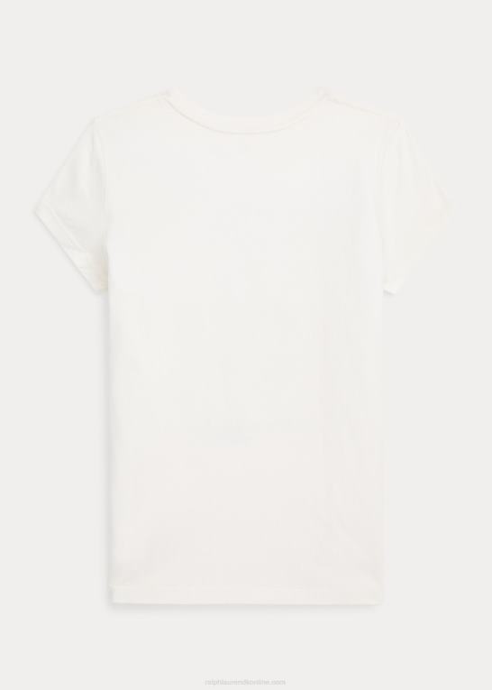 dækvask hvid børn Ralph Lauren polo bear bomuldsjersey t-shirt Z426B10000