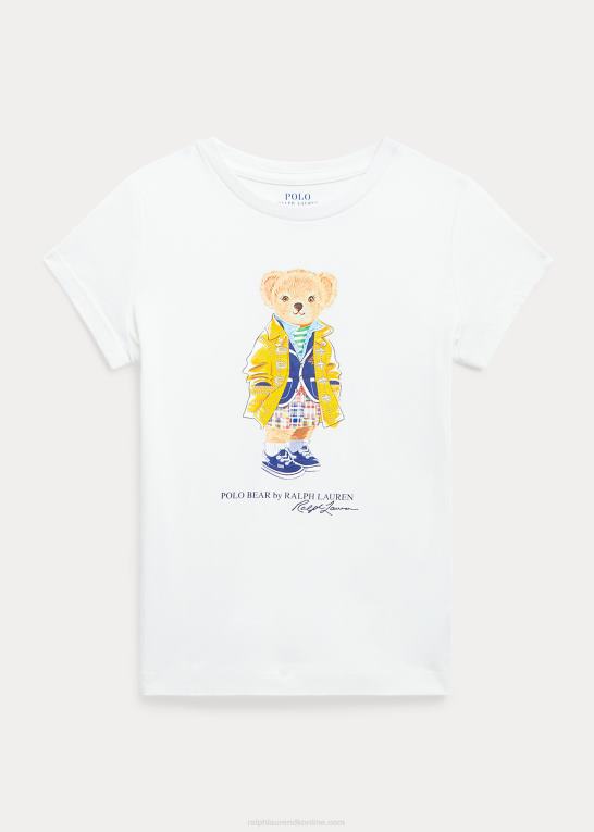 dækvask hvid børn Ralph Lauren polo bear bomuldsjersey t-shirt Z426B6853