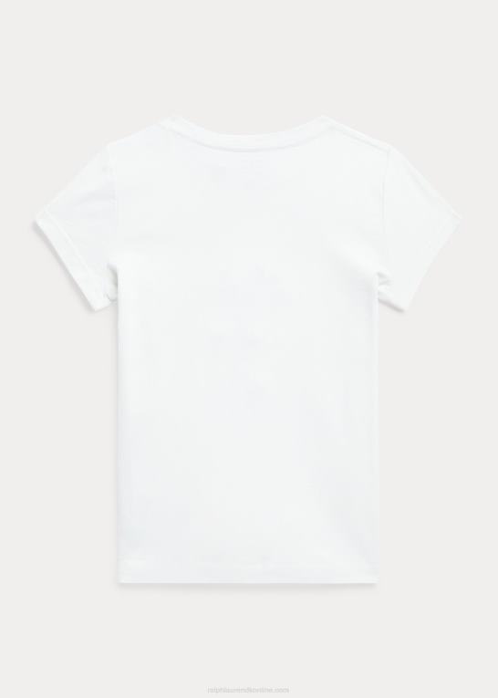 dækvask hvid børn Ralph Lauren polo bear bomuldsjersey t-shirt Z426B6853