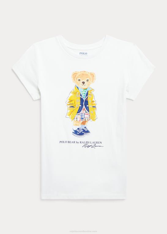 dækvask hvid børn Ralph Lauren polo bear bomuldsjersey t-shirt Z426B7092