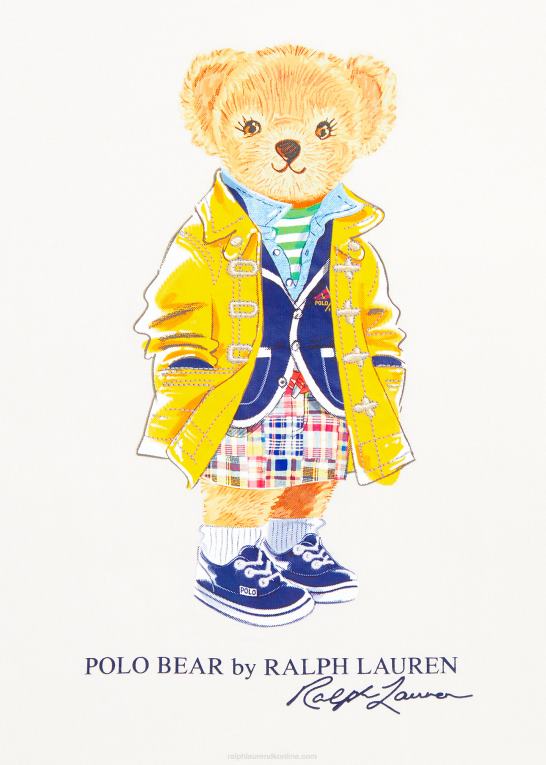 dækvask hvid børn Ralph Lauren polo bear bomuldsjersey t-shirt Z426B7092