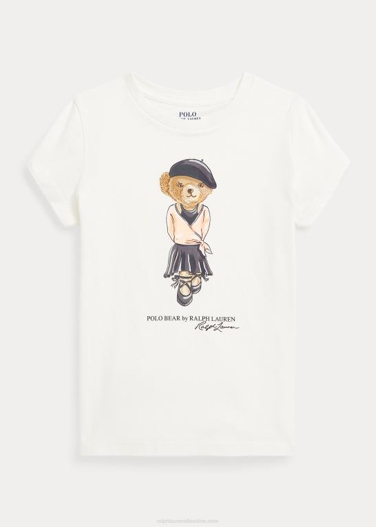 dækvask hvid børn Ralph Lauren polo bear bomuldsjersey t-shirt Z426B7401