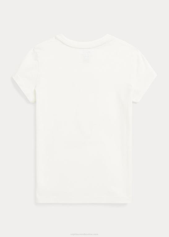 dækvask hvid børn Ralph Lauren polo bear bomuldsjersey t-shirt Z426B7401