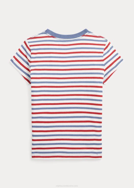 deckwash hvid multi børn Ralph Lauren stribet T-shirt i bomuldsjersey Z426B7416
