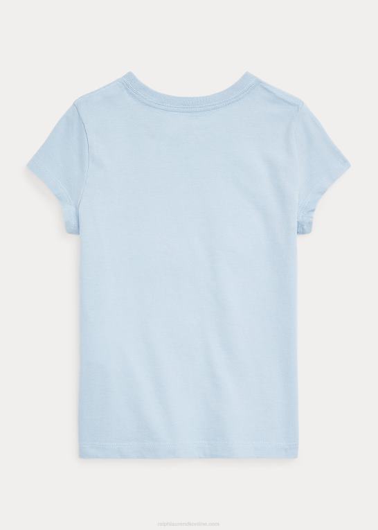 ejendom blå børn Ralph Lauren grafisk t-shirt i bomuldsjersey Z426B6832