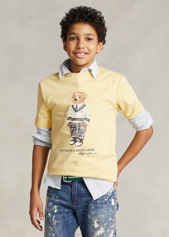 empire gul børn Ralph Lauren polo bear bomuldsjersey t-shirt Z426B5979
