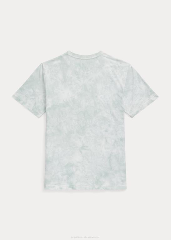 falmet mynte børn Ralph Lauren lommet-shirt i vasket bomuldsjersey Z426B6082