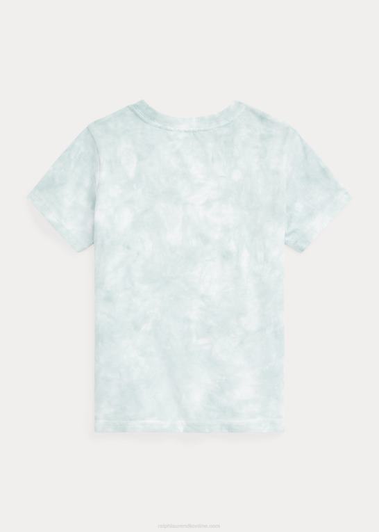 falmet mynte børn Ralph Lauren lommet-shirt i vasket bomuldsjersey Z426B9759