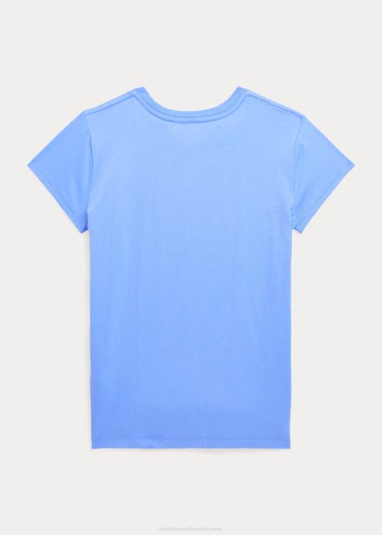 harbot island blue børn Ralph Lauren sejlbåds-t-shirt i bomuldsjersey Z426B7147