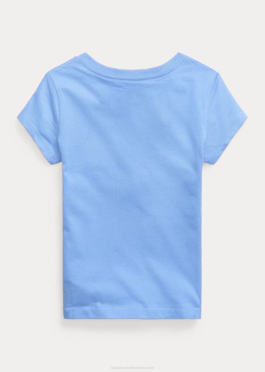 havneø blå børn Ralph Lauren T-shirt i bomuldsjersey Z426B6905