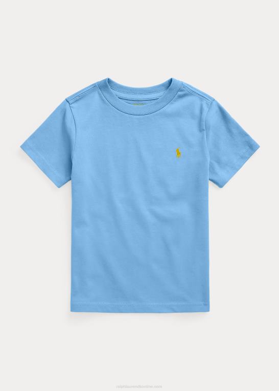 havneø blå børn Ralph Lauren T-shirt med rund hals i bomuldsjersey Z426B5896