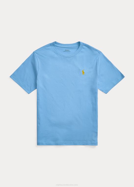 havneø blå børn Ralph Lauren T-shirt med rund hals i bomuldsjersey Z426B6276