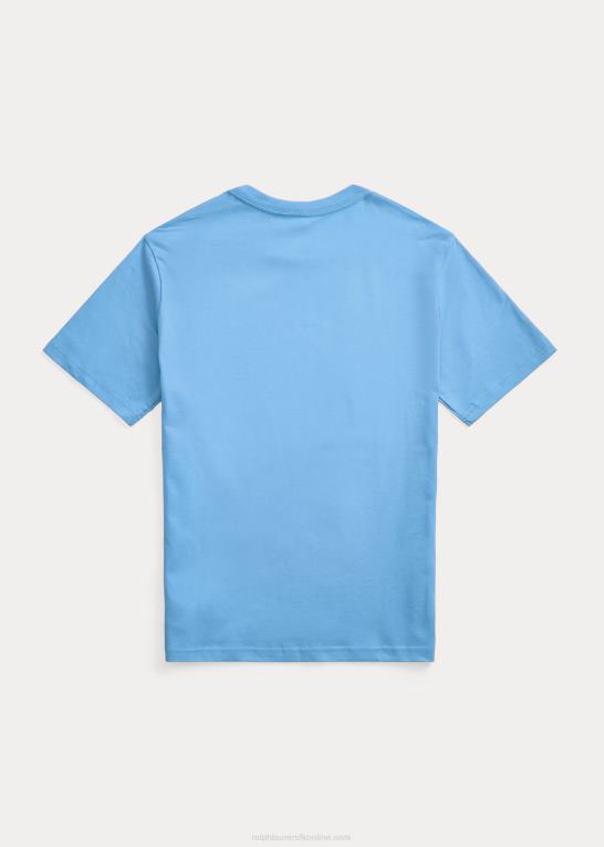 havneø blå børn Ralph Lauren T-shirt med rund hals i bomuldsjersey Z426B6276