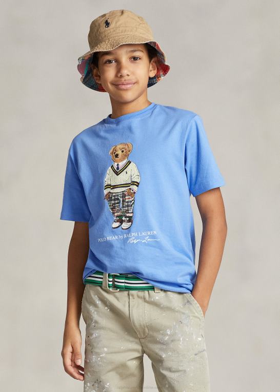 havneø blå børn Ralph Lauren polo bear bomuldsjersey t-shirt Z426B5978
