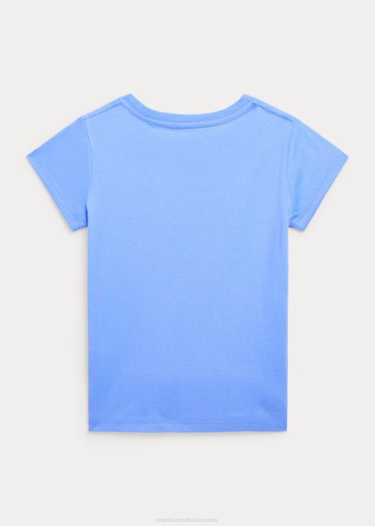 havneø blå børn Ralph Lauren sejlbåds-t-shirt i bomuldsjersey Z426B9975