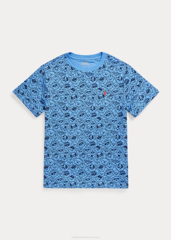 havneø blå/marine børn Ralph Lauren polo bear bomuldsjersey t-shirt Z426B5996
