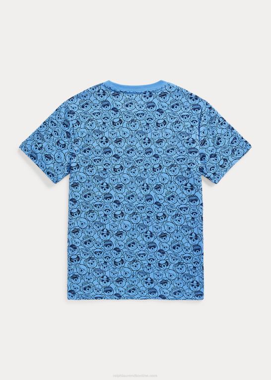 havneø blå/marine børn Ralph Lauren polo bear bomuldsjersey t-shirt Z426B5996