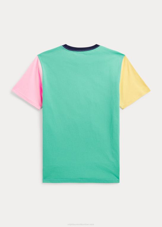 havneøen blå multi børn Ralph Lauren farveblokeret lommet-shirt i bomuld Z426B9852