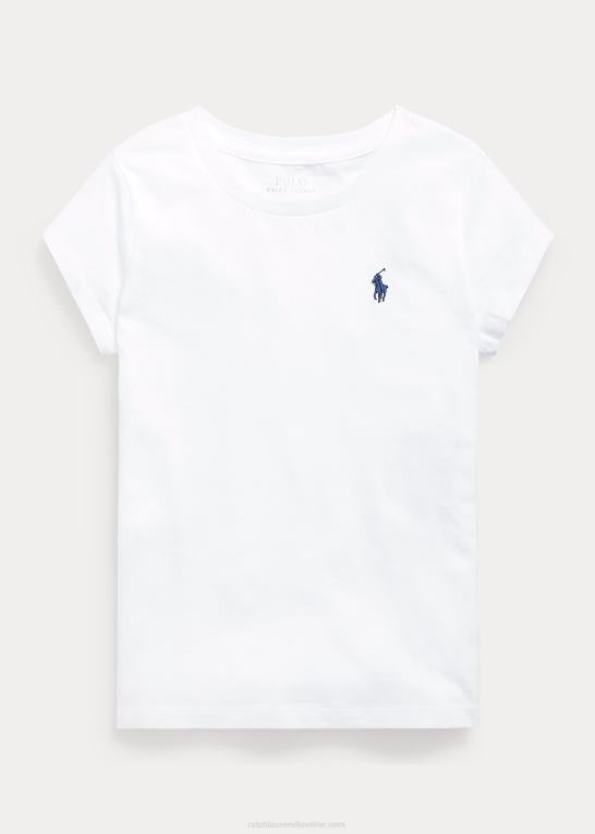 hvid børn Ralph Lauren T-shirt i bomuldsjersey Z426B7221
