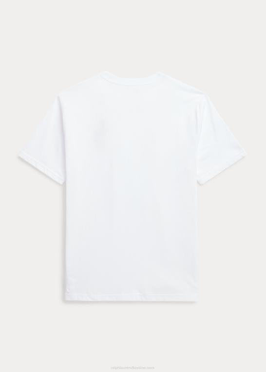 hvid børn Ralph Lauren stor pony t-shirt i bomuldsjersey Z426B9815